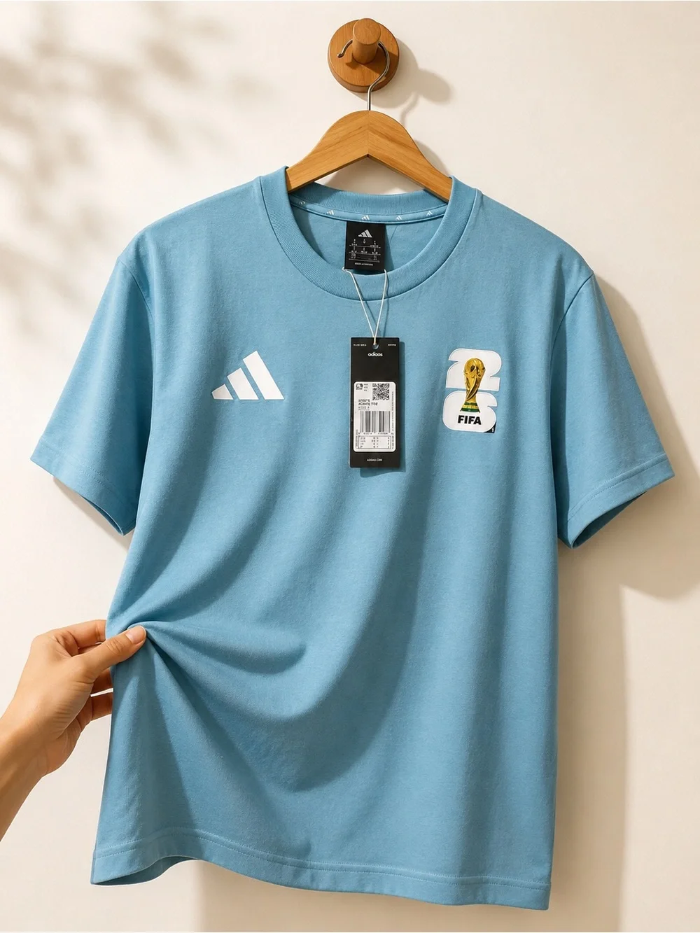 adidas Light Blue FIFA Graphic Short Sleeve Tee